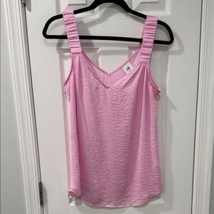 CAbi Pink Textured Camisole Top